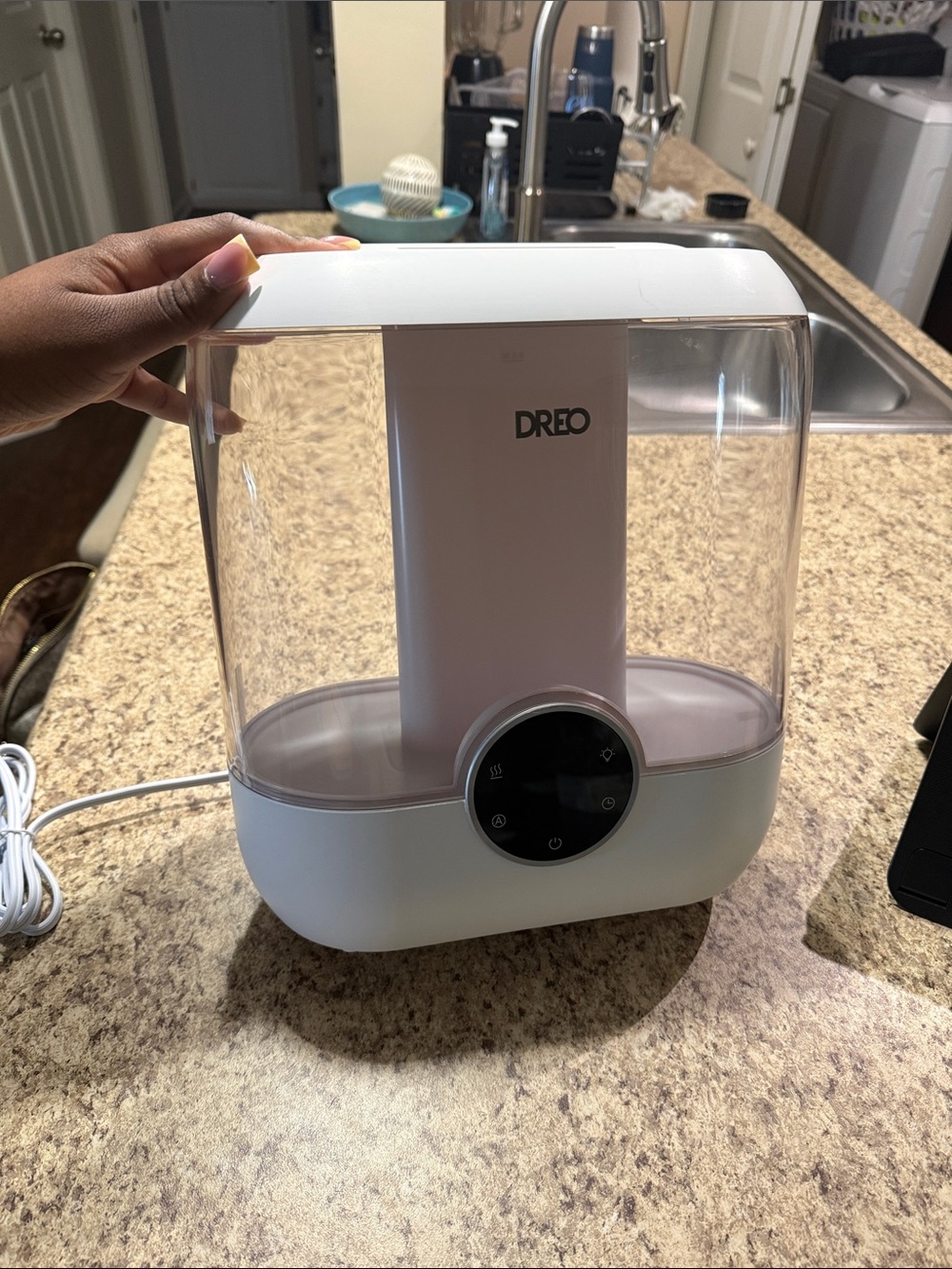 Dreo White Ultrasonic Humidifier - Clear Water Tank